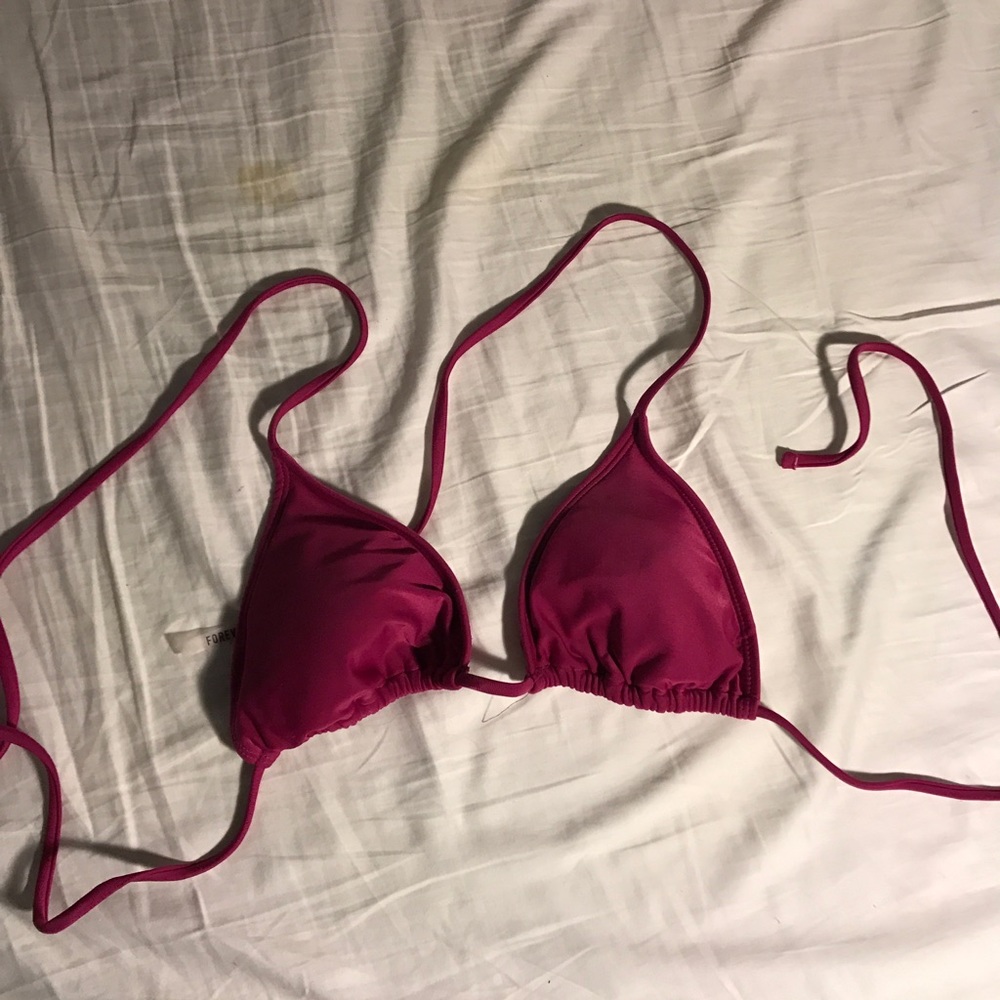 Simple deep purple/red triangle bikini top